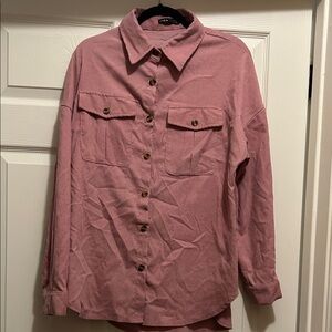Pink Button-Up Shirt
